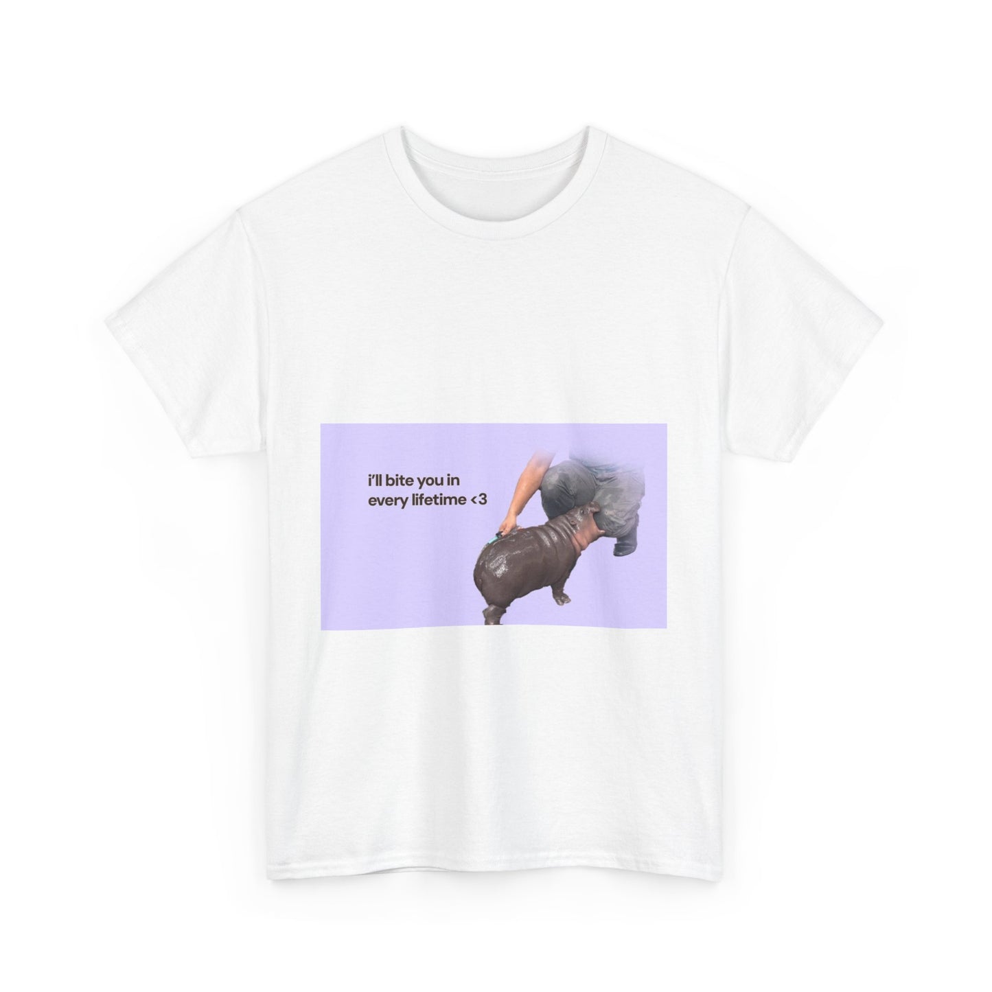 Moo Deng Biting Unisex Heavy Cotton Tee