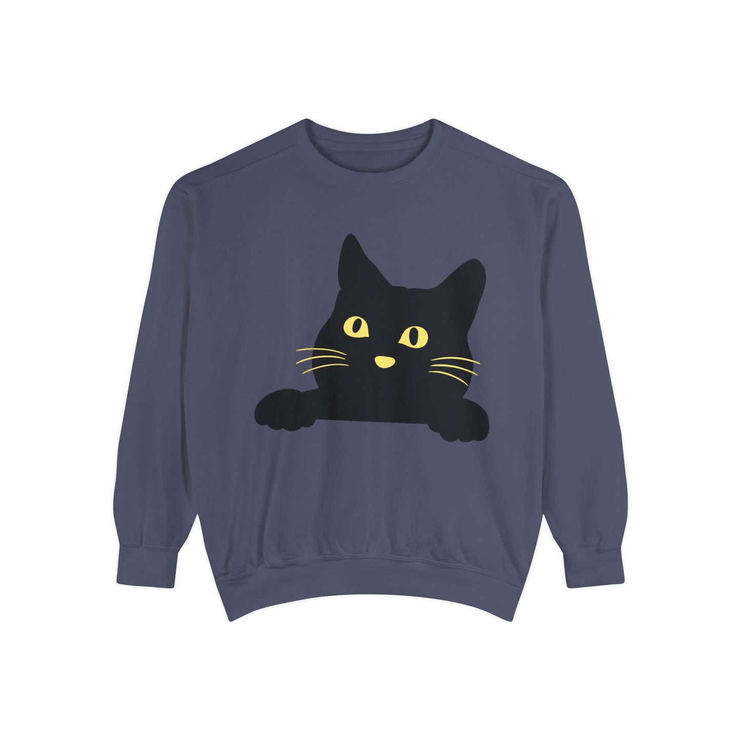 Cat Halloween Sweatshirt - Unisex Garment-Dyed