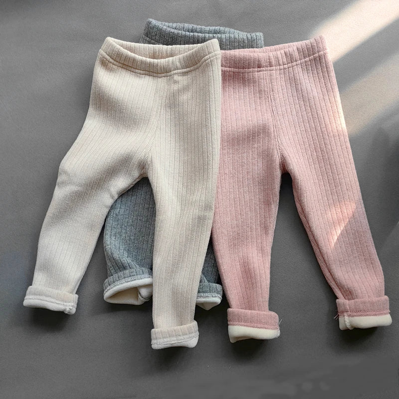 Winter Girls Thickening Warm Fleece Pants