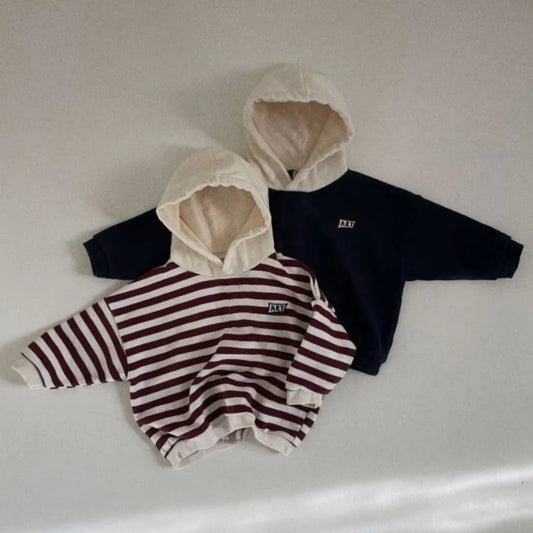 Baby Boy Striped Hooded